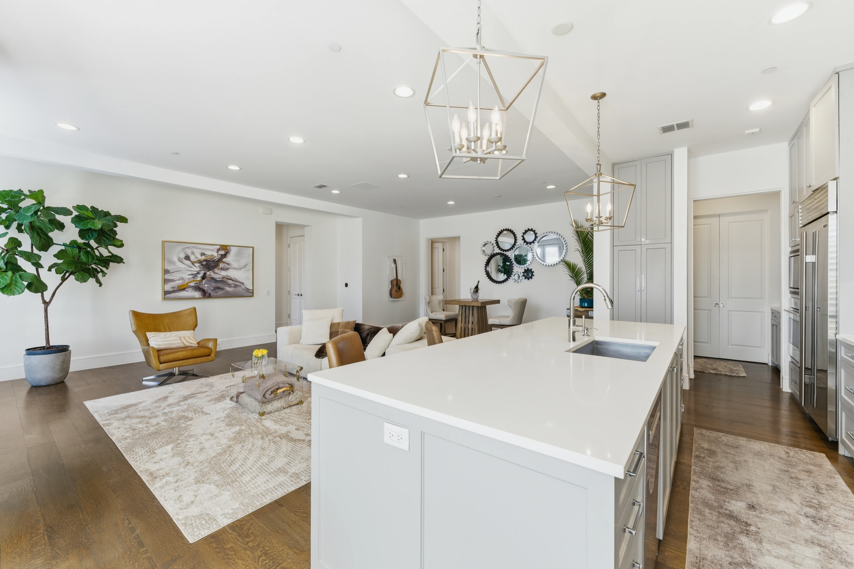 Kitchen island alternate view